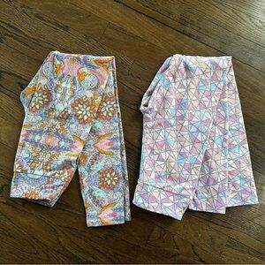 LuLaRoe Tween Leggings with Floral and Geometric Patterns
